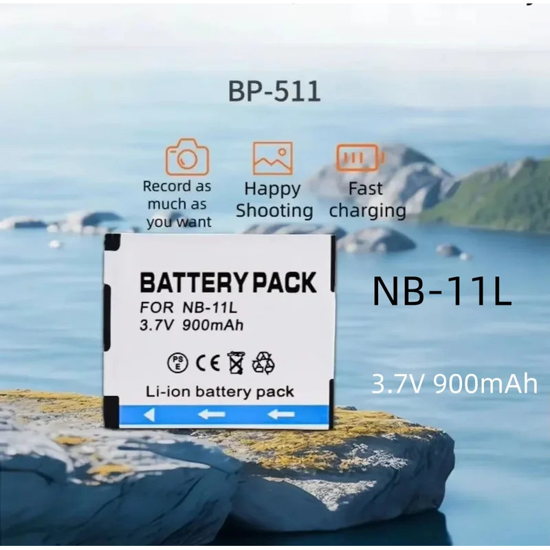900mAh NB-11L แบตเตอรี่กล้องดิจิตอล NB-11L แบตเตอรี่ชาร์จเหมาะสําหรับ Canon IXUS 125 240 265 155 145