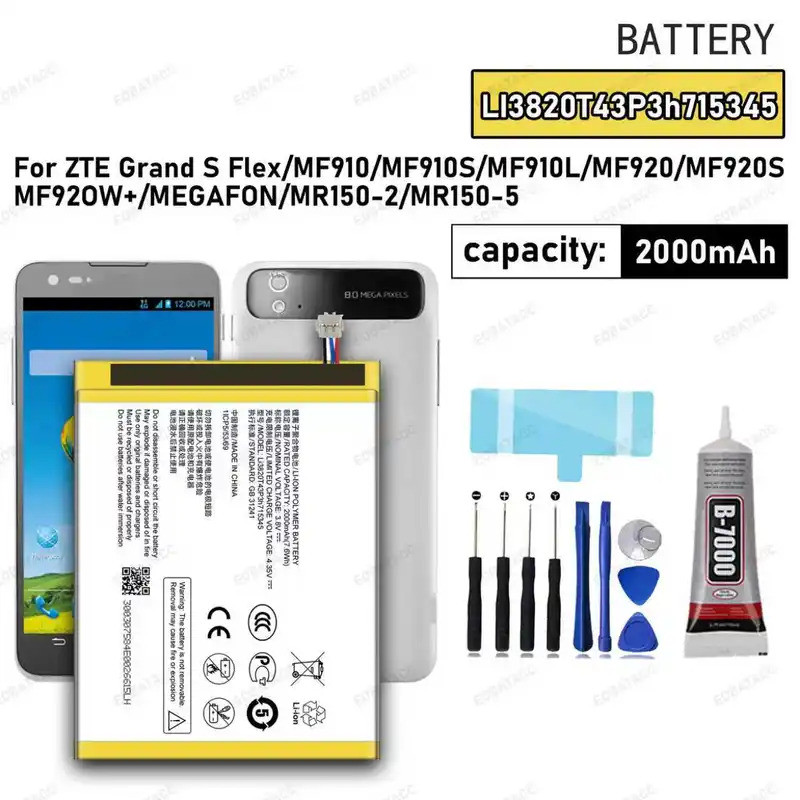 ใหม่ 100% Zero Cycle LI3820T43P3h715345 สําหรับ ZTE Grand S Flex MF910 SL MF920 MF920S MF920W+ MEGAF