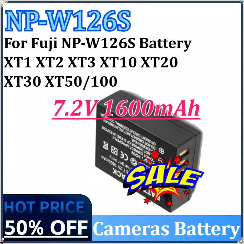 ใหม่ NP-W126S 7.2V 1600mAh แบตเตอรี่คุณภาพสูงสําหรับ Fuji NP-W126S แบตเตอรี่ XT1 XT2 XT3 XT10 XT20 X