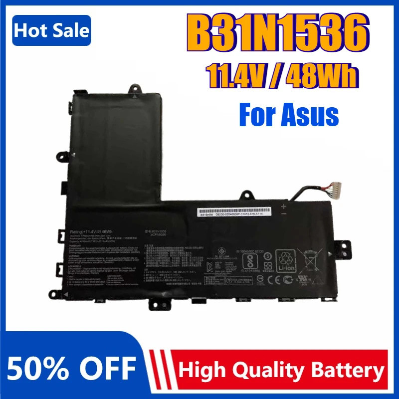 B31N1536 แบตเตอรี่แล็ปท็อปสําหรับ Asus VivoBook Flip TP201SA-3SK FV0008T FV0010T FV0011T DB01T FV001
