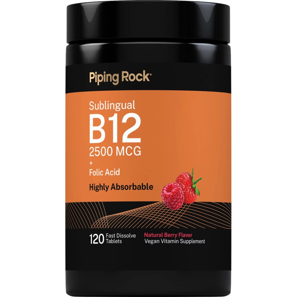 Vitamin B12 2,500 mcg. + Folic Acid 400 mcg. (120เม็ด) วิตามินบี12 โฟลิก