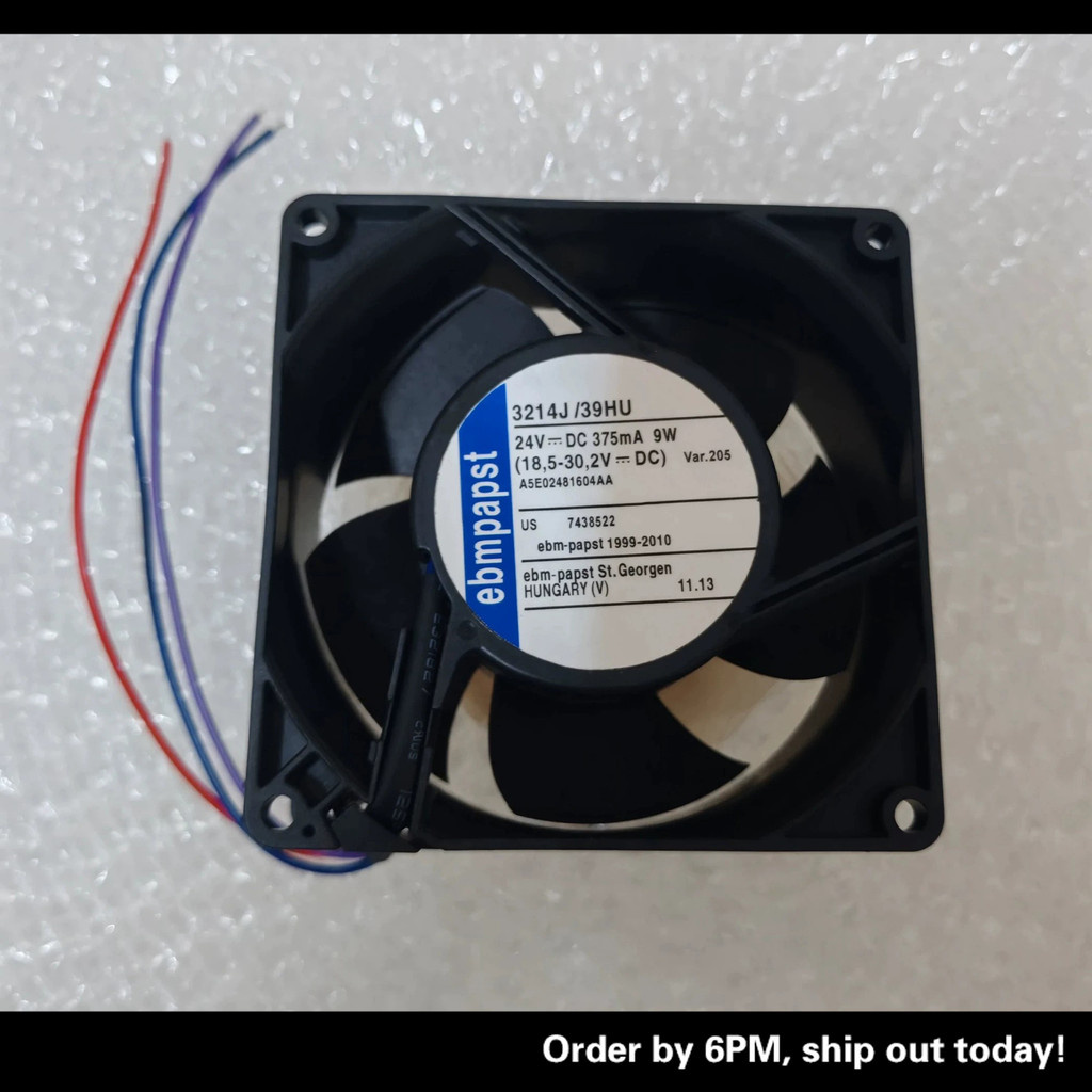 เยอรมนี ebmpapst 3214J/39HU 24V DC 375mA 9W 9 ซม.อินเวอร์เตอร์พัดลมระบายความร้อน