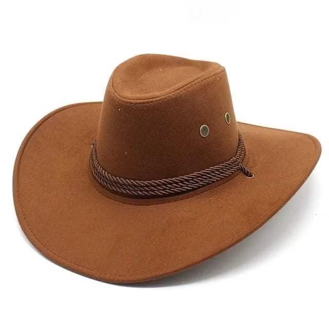 PITTIH _COLLAUCTION AMERICAN COWBOY HAT LAKEN / COWBOY HAT WITH TAMBNG STRAP สําหรับผู้หญิง / COOL C