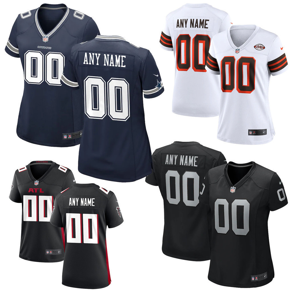 เสื้อเจอร์ซีย์ผู้หญิงDallas Cowboys พร้อมปักชื่อและหมายเลข