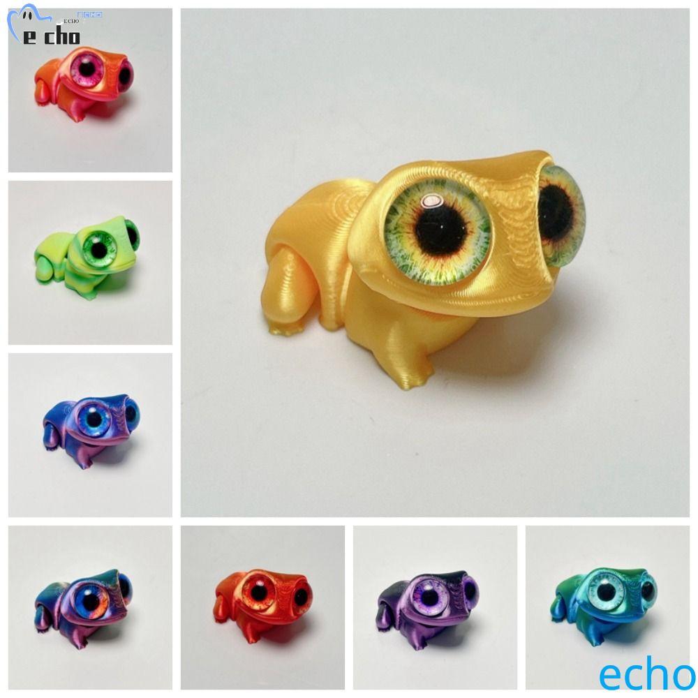 PIVOT กบของเล่น 3D พิมพ์ตาโต น่ารัก โมเดลสัตว์การ์ตูน Articulated 3D สําหรับเด็ก