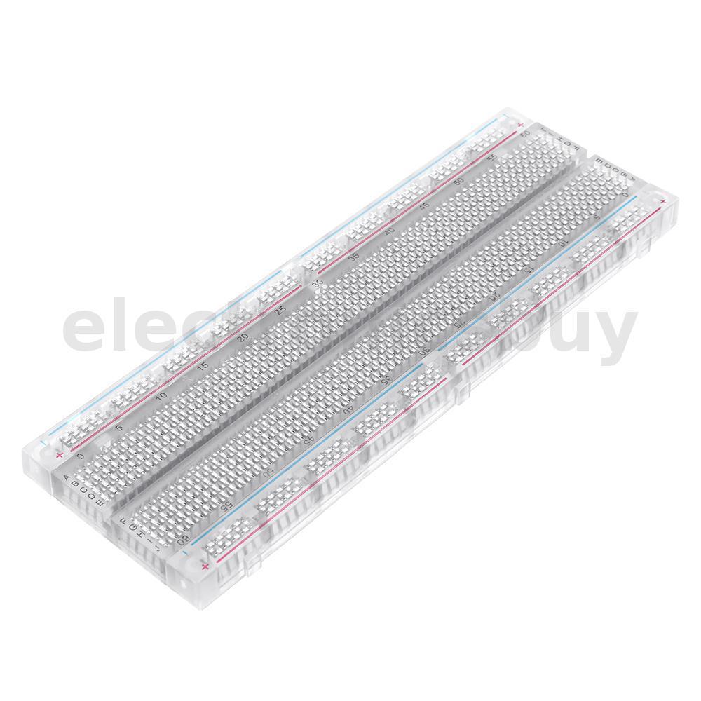 MB-102 MB102 กระดานขนมปังโปร่งใส 830 จุด Solderless PCB เขียงขนมปังพัฒนา DIY