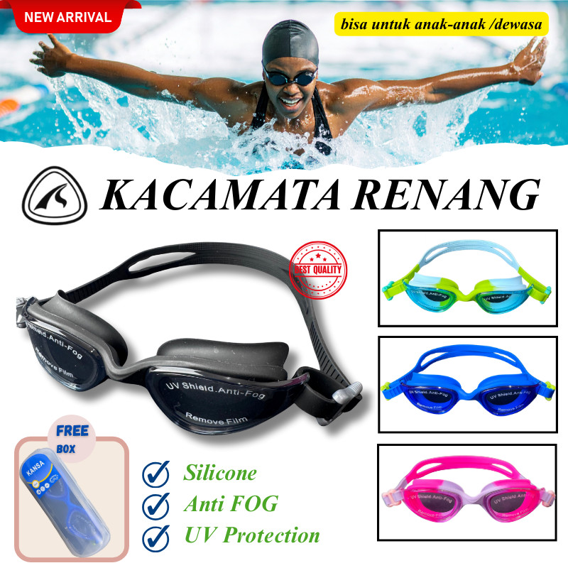 Goggles Swimming KASA Kids Anti fog Waterproof Girl Boy Pool Beach Training Children