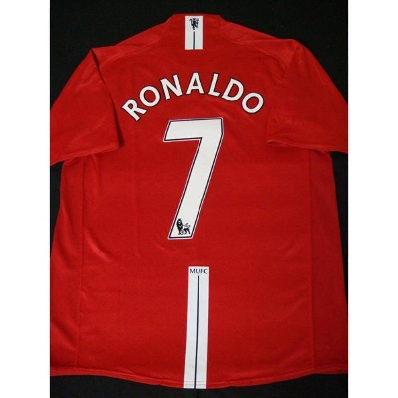 FANS 07-08 MU Home UCL EPL Finals 7# RONALDO 2007 2008 Retro Man Utd Soccer Jersey Football S-XXL