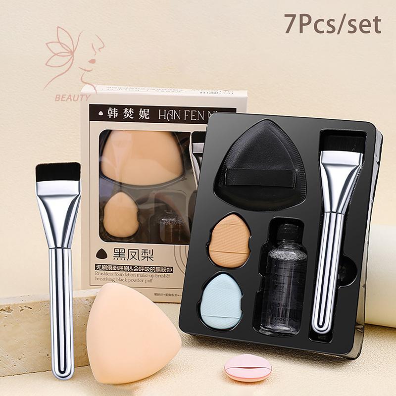[maybeauty] Triangle ck พัฟแต่งหน้า 7 ชิ้น/เซ็ต Flat-head Foundation Brush Cleaner Mini Finger Spong