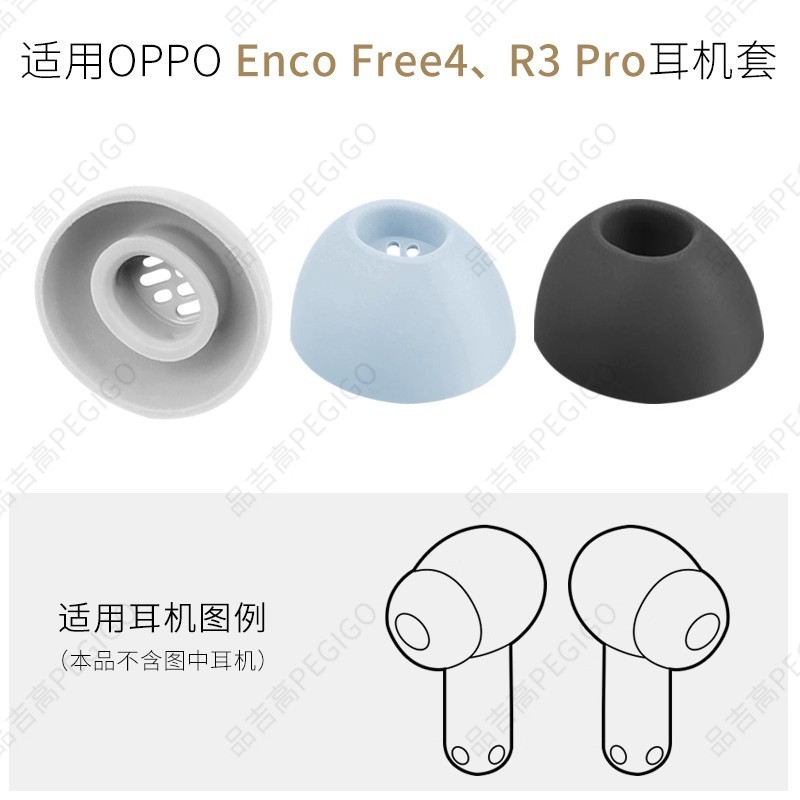 คุณภาพดี1 คู่ Eartips สําหรับ OPPO Enco X3S/ฟรี 4/R3 Pro หูฟังซิลิโคนหูฟัง