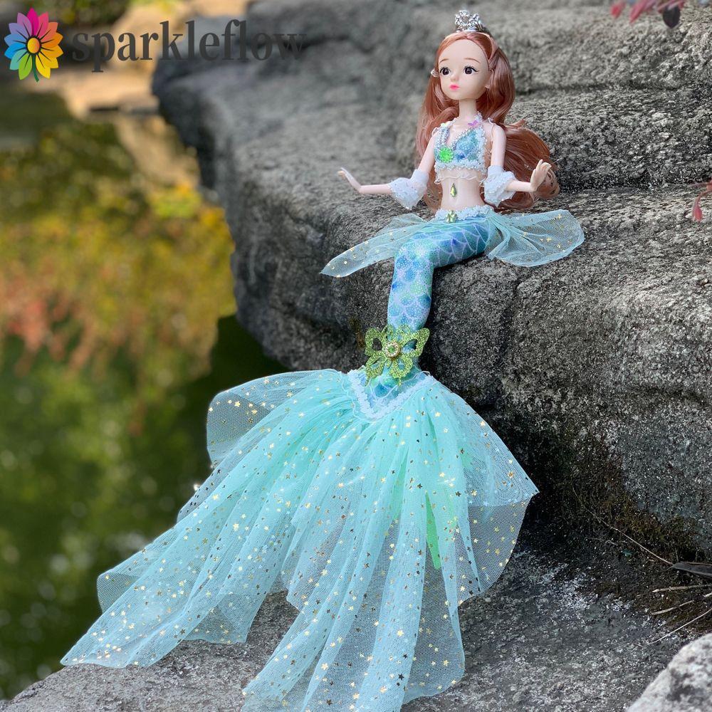 SPARKLEFLOW ตุ๊กตา BJD 13 Joint Movable 3D Eye 3D Eye น่ารักแฟชั่น Kawaii Dress-up ของเล่น