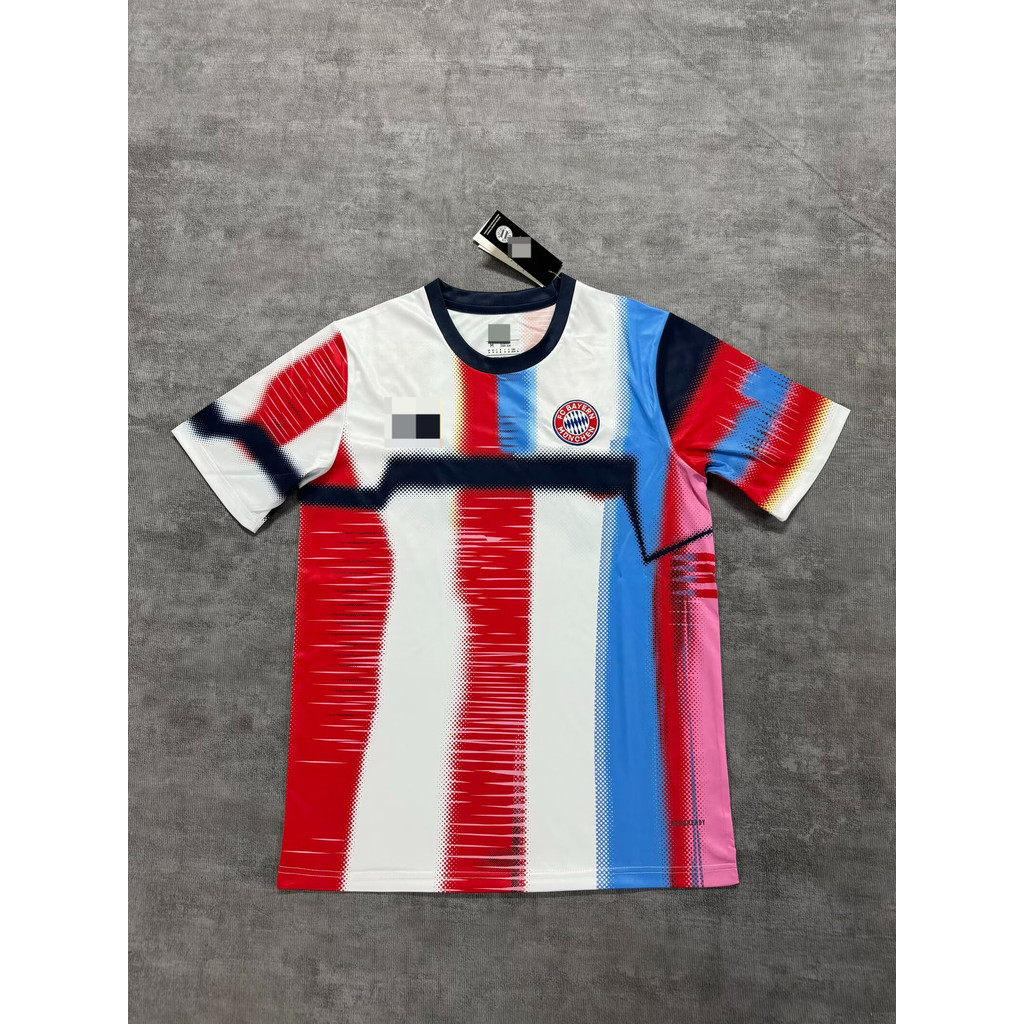 Fan Edition Bayern Munich 2526 Pre Match Training Football Shirt เสื้อยืดแขนสั้นกีฬา