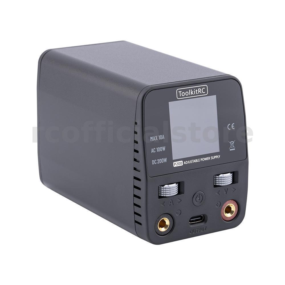 ToolkitRC P200 V2 AC100W DC200W 65W Mini Desktop Fast Charger IPS LCD จอแสดงผลมุมกว้าง Type-C Protoc