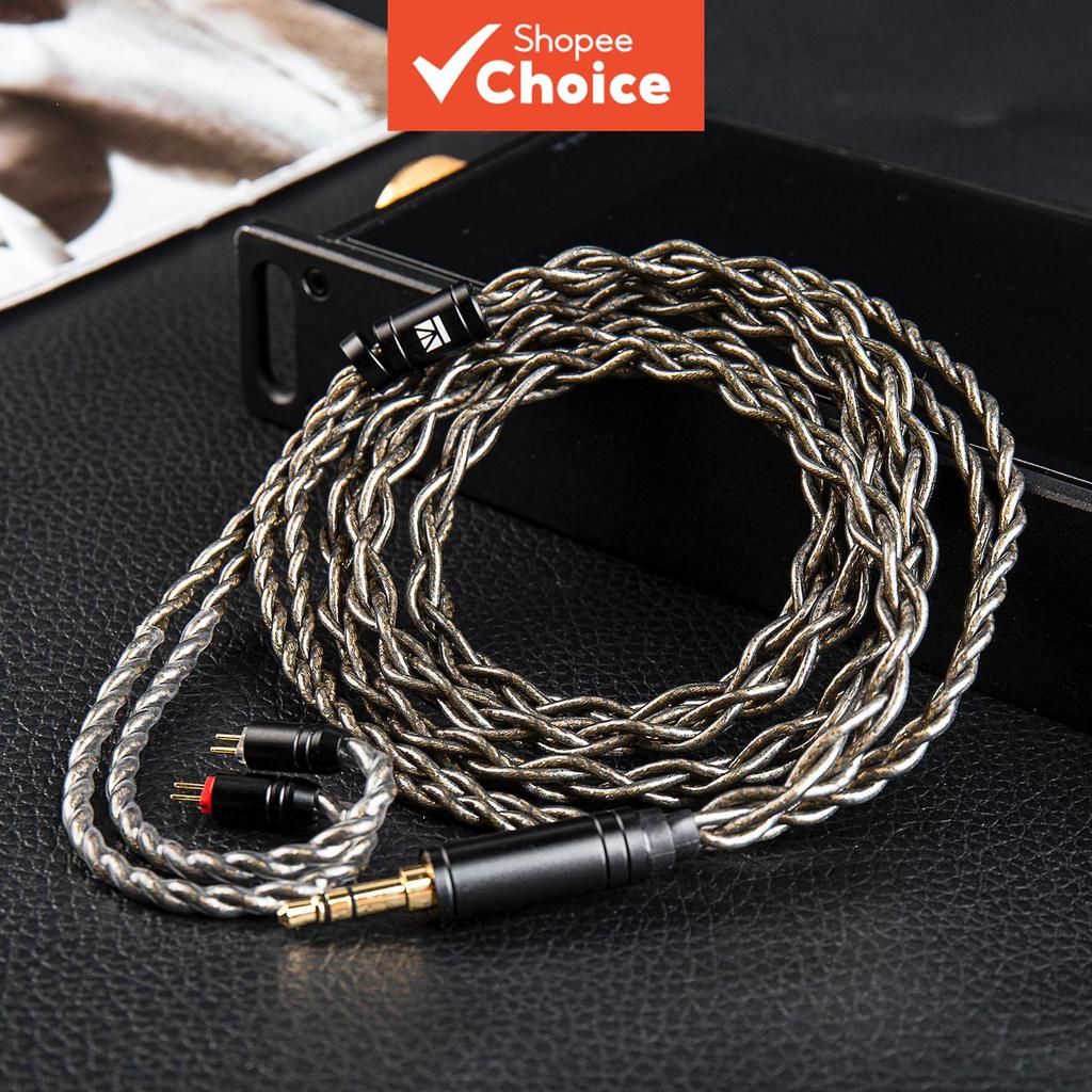 KBEAR DarkJade สายหูฟัง 2 พิน สำหรับ KZ ZS10 PRO สายโมนิตเตอร์ในหู 4 เส้น 252 แกน ทองแดงชุบทองคำ 6N 