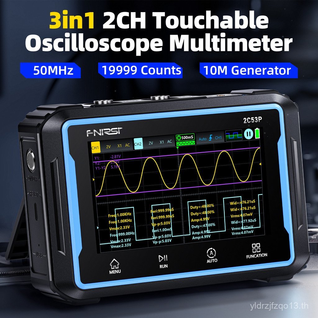 FNIRSI 2C53P 3 in 1 Oscilloscope+มัลติมิเตอร์+Signal Gene rato