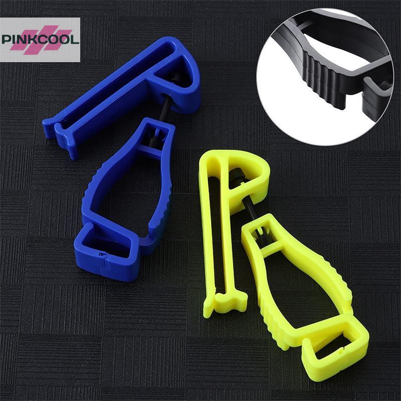 PINKCOOL ที่วางคลิปถุงมือมัลติฟังก์ชั่นแบบแขวนยามประหยัดแรงงานหนีบ Grabber Catcher เครื่องมือทํางานเพื่อความปลอดภัย Grabber คลิปร้อน