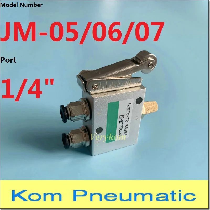 3/2 Way Pneumatic Limited สวิทช์ JM Series คู่มือควบคุมวาล์ว Roller JM-07 Air Reversing วาล์วกล JM-0