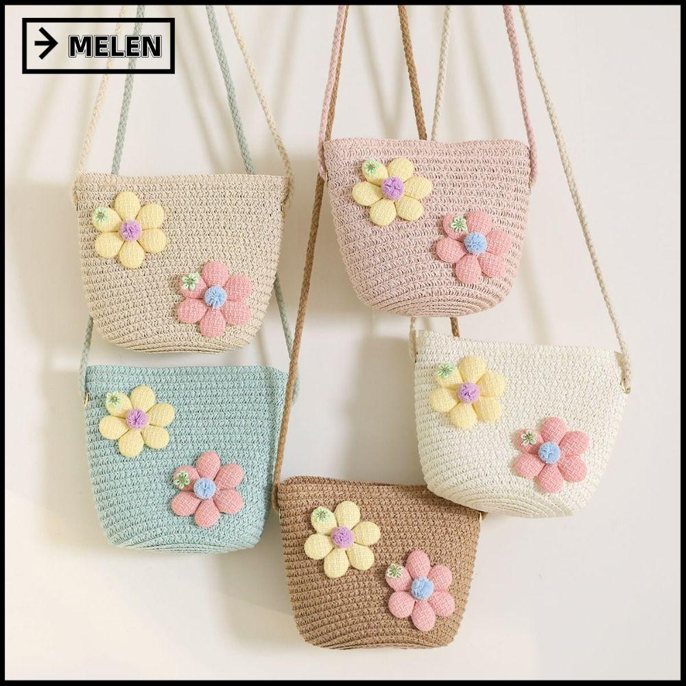 【⚡เวลาจำกัดราคาต่ำ】กระเป๋าทำด้วยมือลายดอกไม้ พร้อมสายสะพาย เหมาะสำหรับเก็บของเล็กๆ น้อยๆ อย่างสะดวก