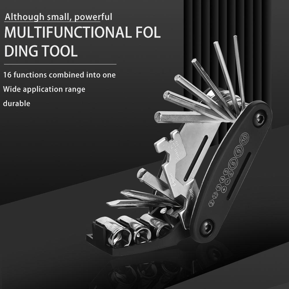16 in 1 Mountain Road Bike Portable Multipurpose Wrench Bicycle Tool set Screwdriver Motorcycle Bicy