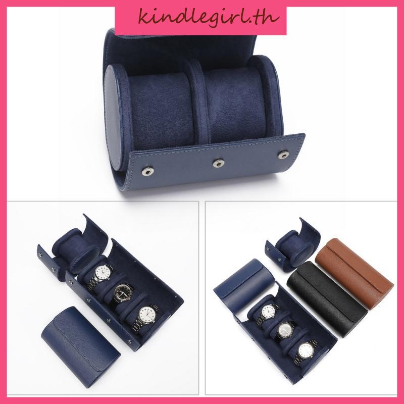 KING 1 2 3Slot กล่องเก็บนาฬิกาแบบพกพา Vintage กล่องนาฬิกานาฬิกา Organizer Case