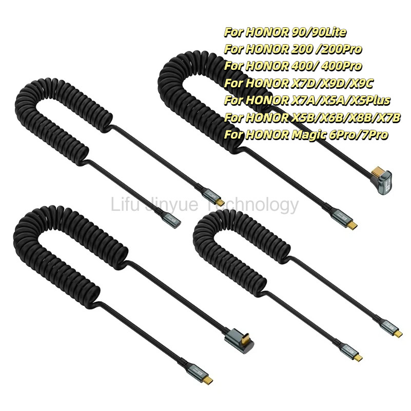 LKY6 PD100W USB3.2 20Gbps ThunderBolt 3 ประเภท C ถึง Type C สาย 8K @ 60Hz USB-C สายสําหรับ HONOR 200