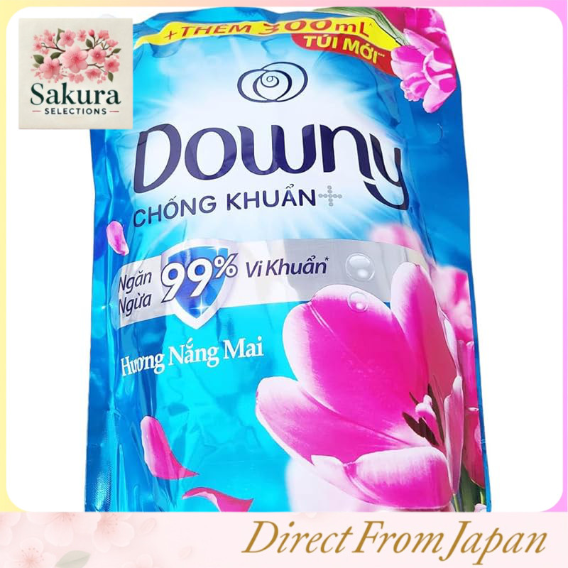 Downy Sunrise Fresh Liquid Fabric Softener Refill with Handle, Concentrated, 2.4L