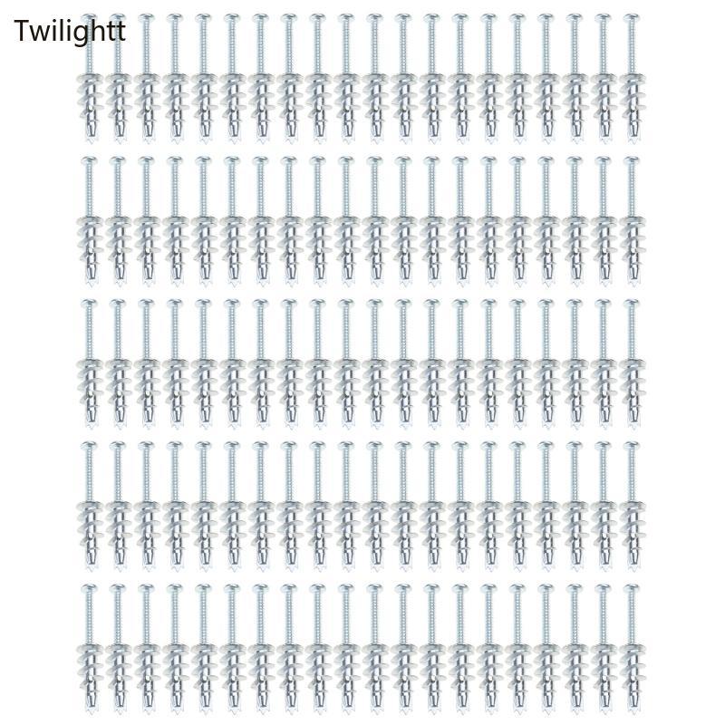 WILI 100pcsWall Anchors ชุดสกรู Drywall Fixing ชุดสําหรับยึดที่ปลอดภัยใน Drywall