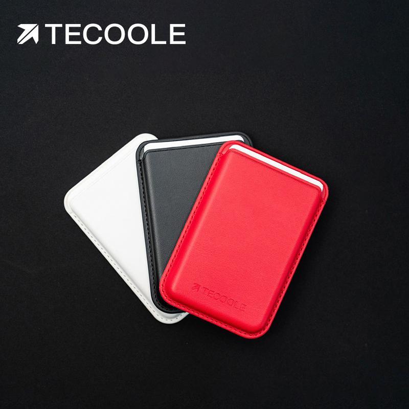 Magsafe card magsafe wallet TECOOLE Magnetic Leather card Holder
