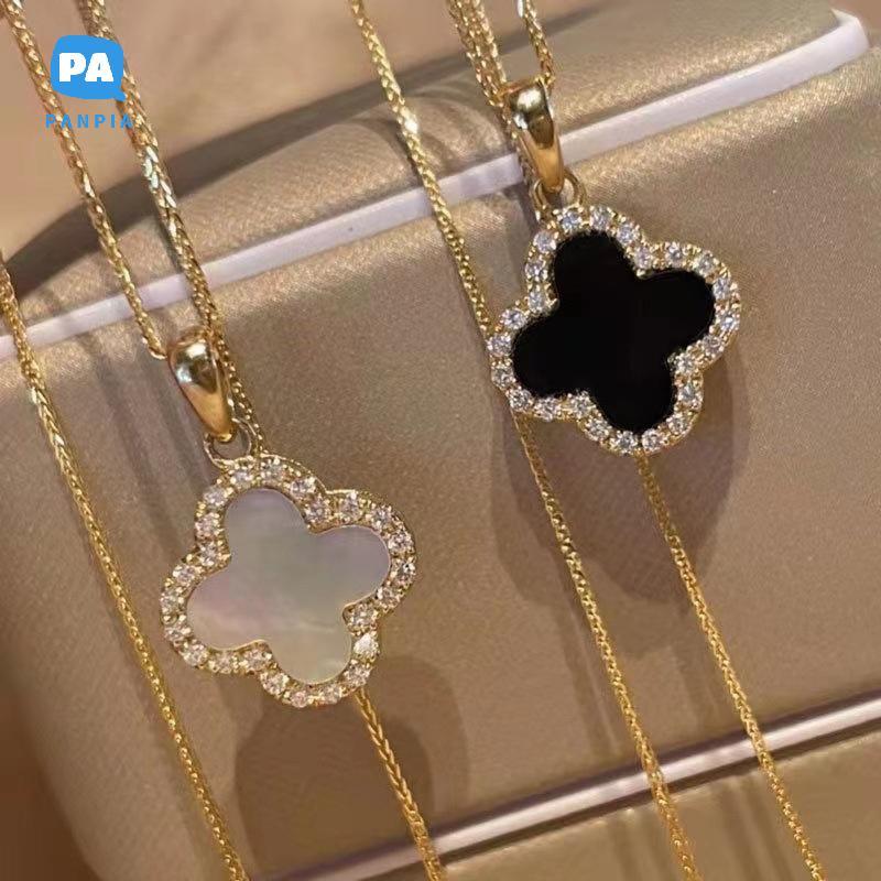 [NBI] สร้อยคอจี้โคลเวอร์สี่ใบแฟชั่นสําหรับผู้หญิงเครื่องประดับอารมณ์เรียบง่าย VN