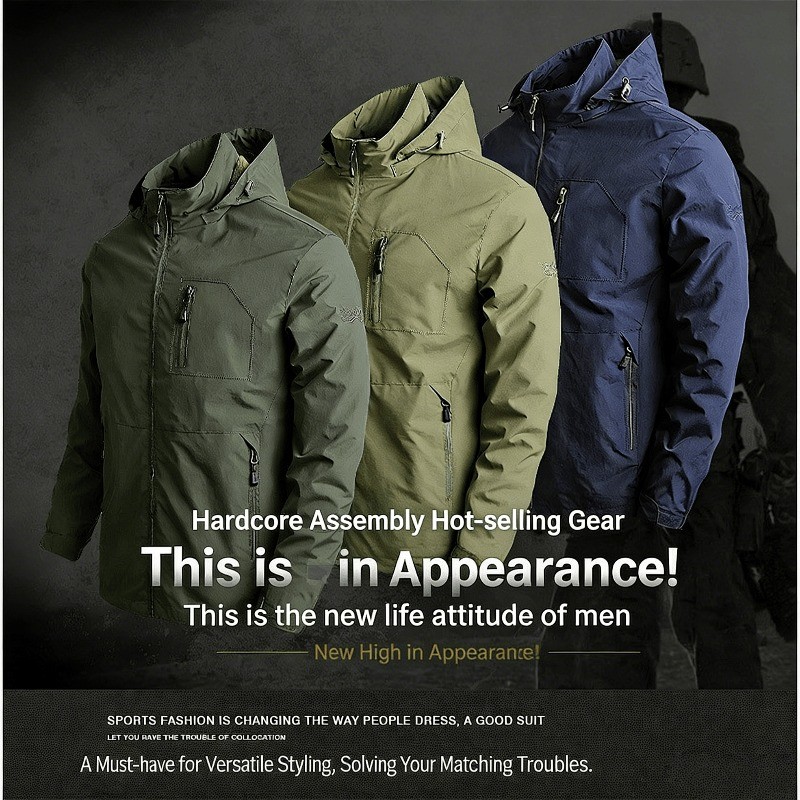 Windproof Jaket Unisex กลางแจ้ง Jaket มอเตอร์ Breathable กันน้ํา Windbreaker ยุทธวิธีแจ็คเก็ต