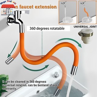 Kitchen Faucet Extension Hose Bathroom 360° Rotation Bending Tap Filter Extension Tube Water Saving