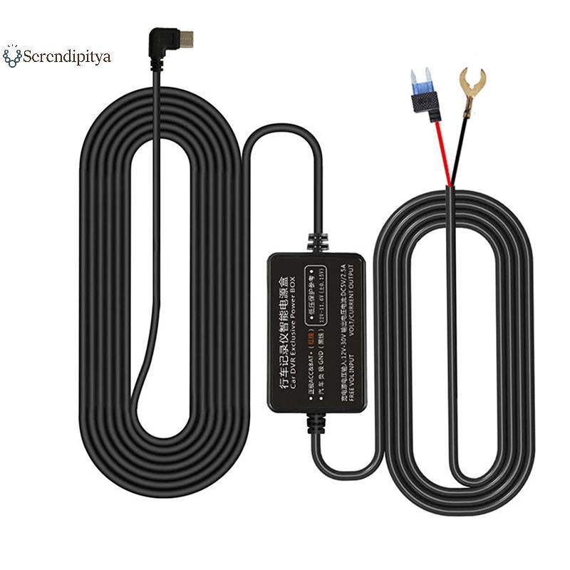 SEE 12-24V ถึง 5V 2.5A การตรวจสอบที่จอดรถรถ DVR Dashcam กล้อง Hardwire ชุดป้องกันแรงดันต่ํา Type-C พ