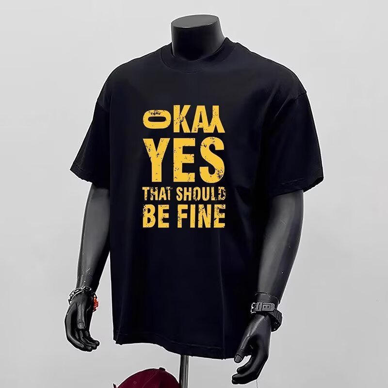 COD 2026 American Style Street Wear All-Match Casual Half Sleeve T-Shirt Men Summer New Style Loose 