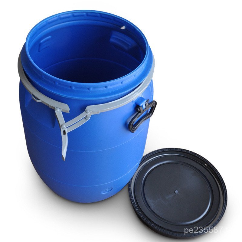 60L ยี่ห้อใหม่ถังเคมีหน้าแปลนถังทนทานบรรจุภัณฑ์หนา HDPE60L ถังถังพลาสติกสีฟ้า FY3D