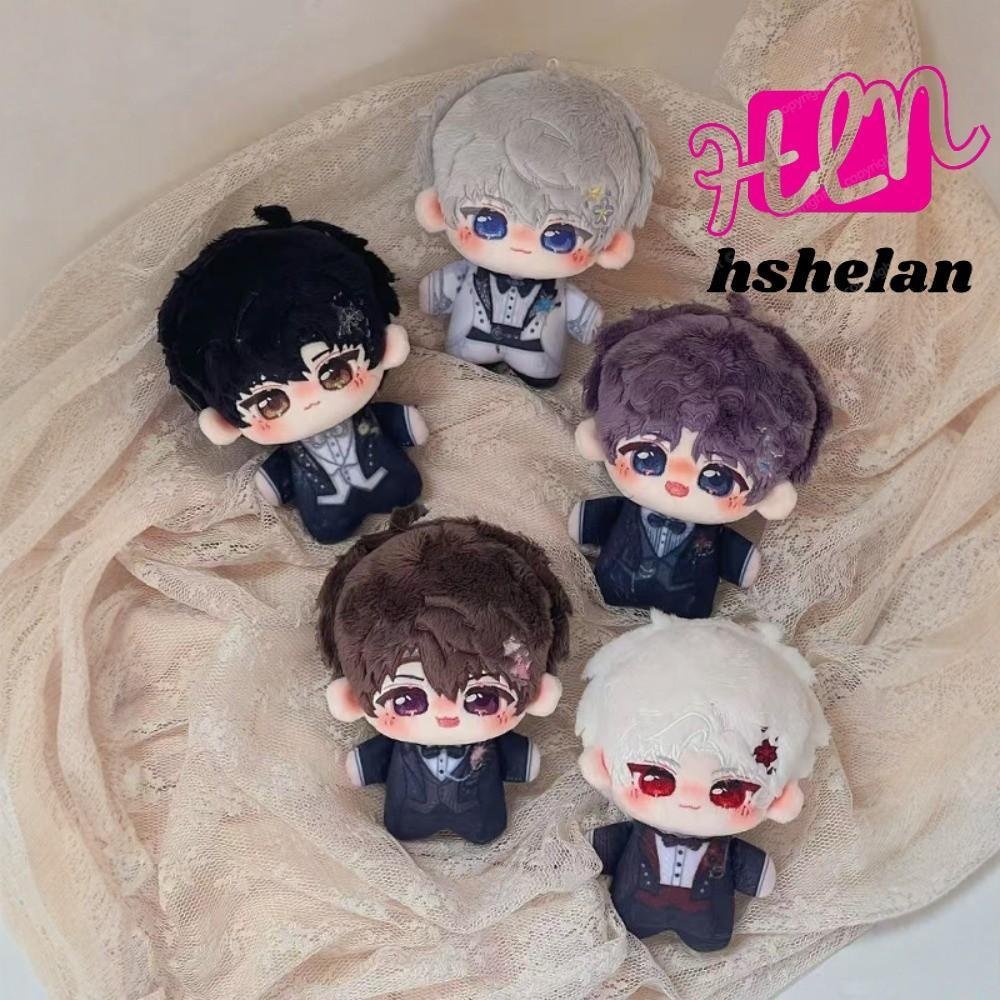 HHSHELAN Love and Deepspace Doll, Zayne Xavier Caleb Sylus Plush Doll, 10 ซม.ชุดแต่งงานของเล่นตุ๊กตา