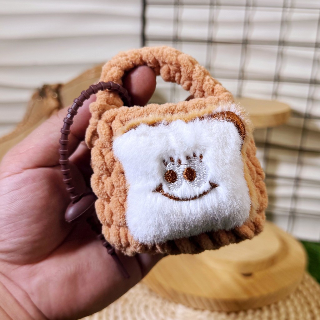 พวงกุญแจจี้กระเป๋าใส่เหรียญกระเป๋าใส่เหรียญ French Fries Plush ขาไก่การ์ตูน Toast Burger หูฟังกระเป๋าน่ารัก - รูปที่ 7