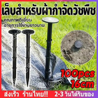 หมุดยึดผ้าคลุมวัชพืช แพคละ ประมาณ 100 ชิ้น หมุดปักผ้าคลุมดิน เหล็กเสียบ เหล็กปักดิน หมุดปักดิน ขนาด 11 นิ้ว และ 16 นิ้ว