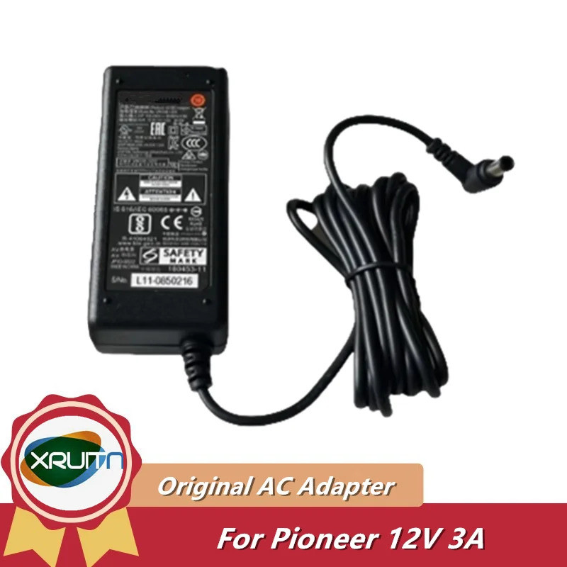 Original UNI336-1230 12V 3A 36W AC DC Adapter Charger สําหรับ Pioneer DJ DDJ1000 FLX10 1000SRT XDJRR