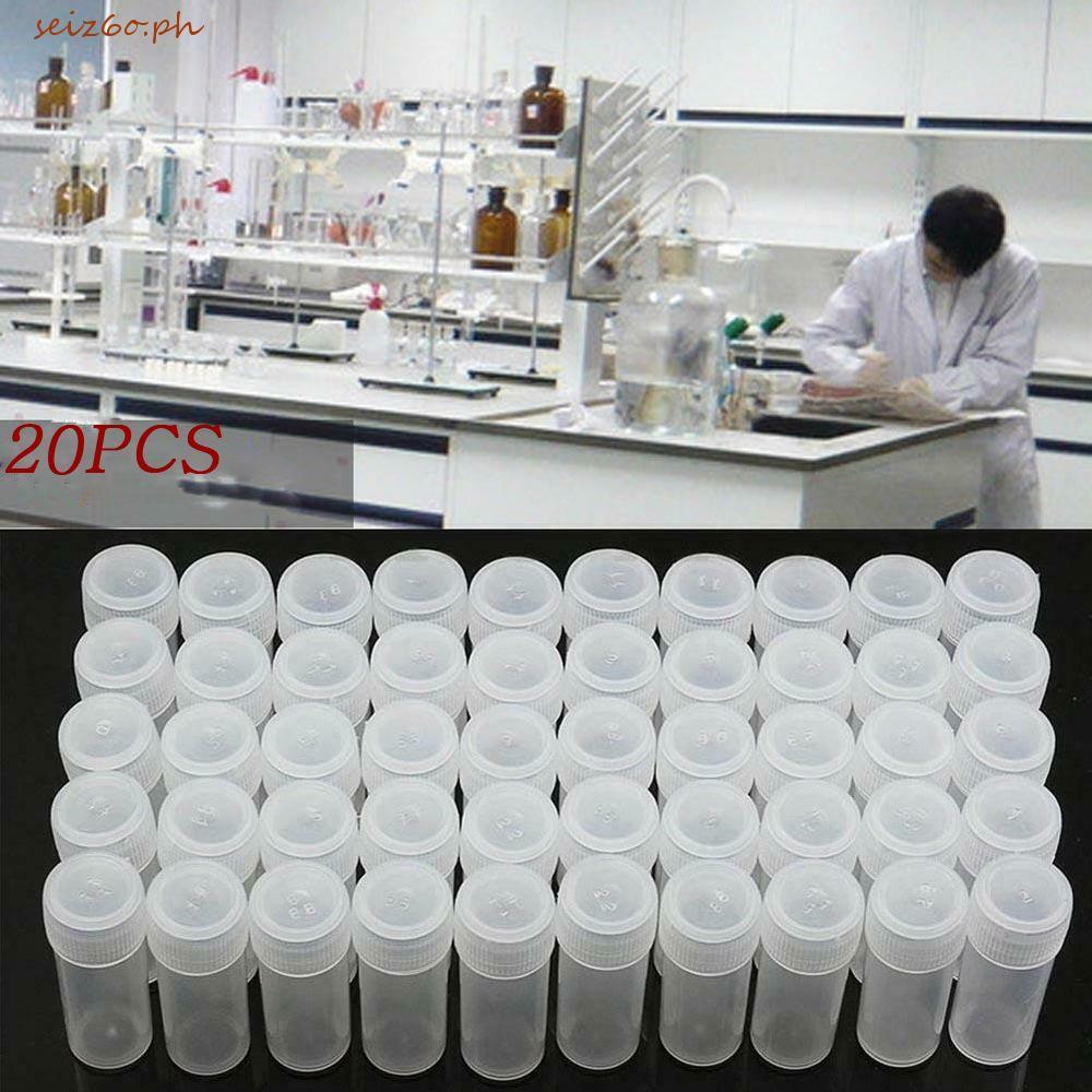 SEIZ6O ขวดเล็กพลาสติก 20 ชิ้น Pill Storage Pill คอนเทนเนอร์ Vial Travel Mini ขวด