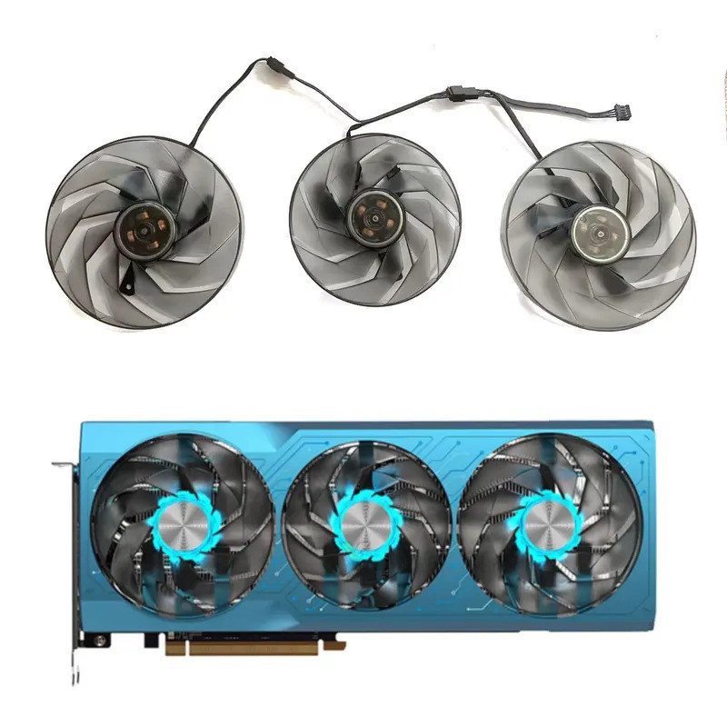ใหม่ 87 มม.FD9015H12D 95 มม.FD10015M12D 4PIN RX 6750 GPU พัดลมสําหรับ Sapphire RX 6750 GRE 12G D6 Au