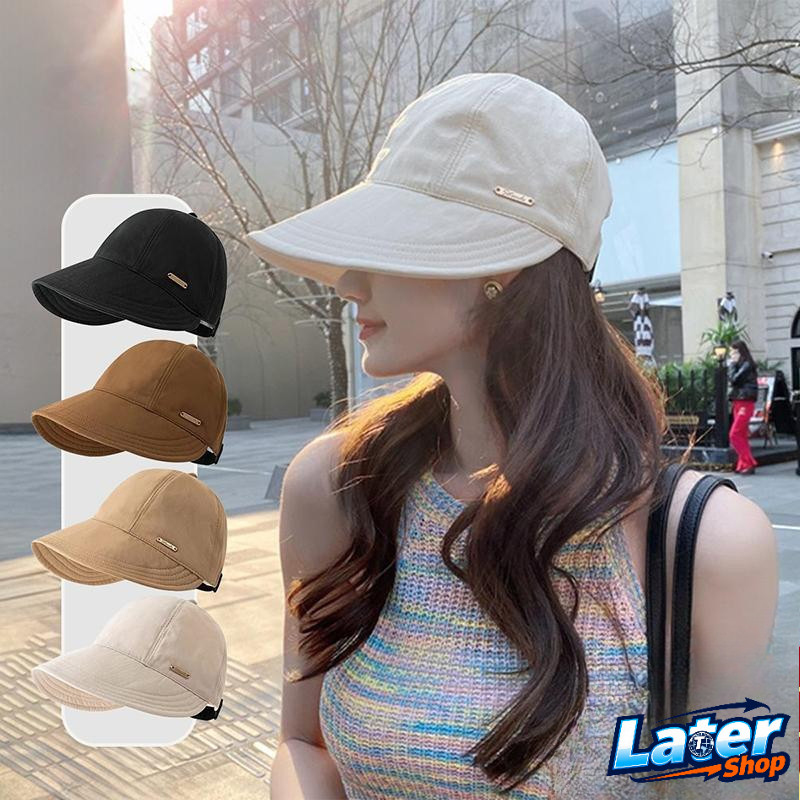 หมวกปีกกว้าง แก๊ป cap สไตล์ลำลอง หมวกกีฬาสี มี4สี ฤดูใบไม้ร่วง ปรับขนาดได้