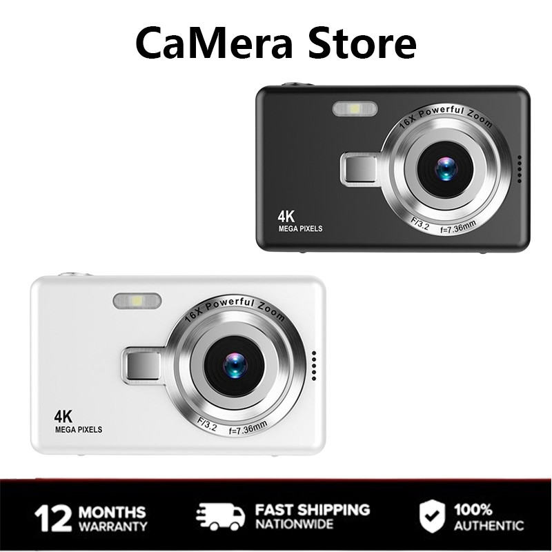 กล้องดิจิตอล Digital Zoom Digital Camera 4K 16x Camera 32GB Mini Camcorder DV Camera