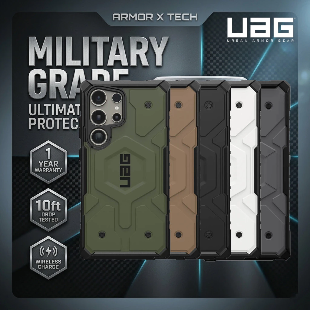 UAG Pathfinder เคส Samsung Galaxy S25 Ultra/S24/S23 กันกระแทก แม่เหล็กในตัว ดีไซน์แกร่ง แข็งแรงบางเบา