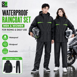 Motorcycle Waterproof Raincoat Makapal Thickened Raincoat Anti-Rainstorm Outdoor Raincoat Pants Suit