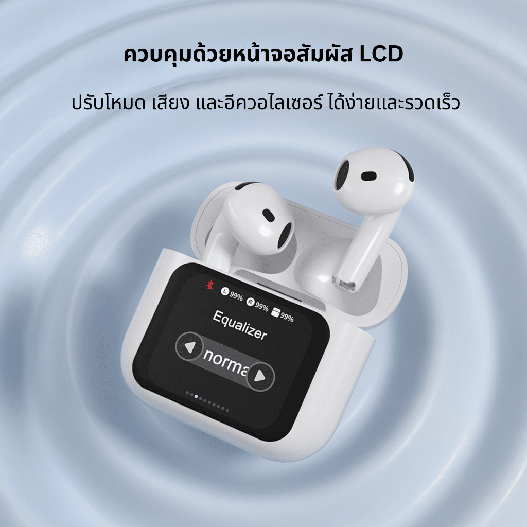 หูฟังบลูทูธแบบใส่ในหู KiiP DTS20 TWS มาพร้อมบลูทูธ 5.4 แบตเตอรี่ใช้งานได้ยาวนาน หน้าจอสัมผัส และแอปพลิเคชันสภาพอากาศ