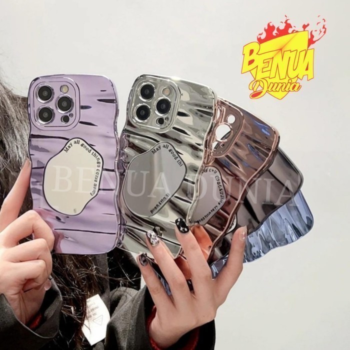 SOFTCASE WAVY QUOTES MIRROR REALME C1 C2 9i C11 2020 2021 C15 C20 NARZO N53 50A PRIME 50I PRIME-BD
