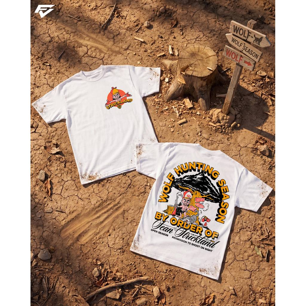 Sean Strickland Full Violence Brand & UFC เสื้อยืดคอกลมผ้าฝ้ายแท้ — เสื้อยืดพิมพ์ลายที่สวมใส่สบาย S-