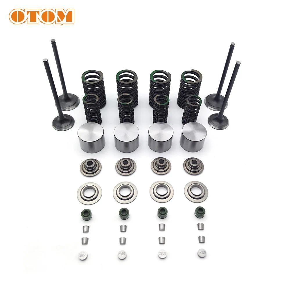 R OTOM Motorcycle Valve Spring Assembly Kit Scooter Engine Intake Exhaust Valve Stem Oil Seal For KA