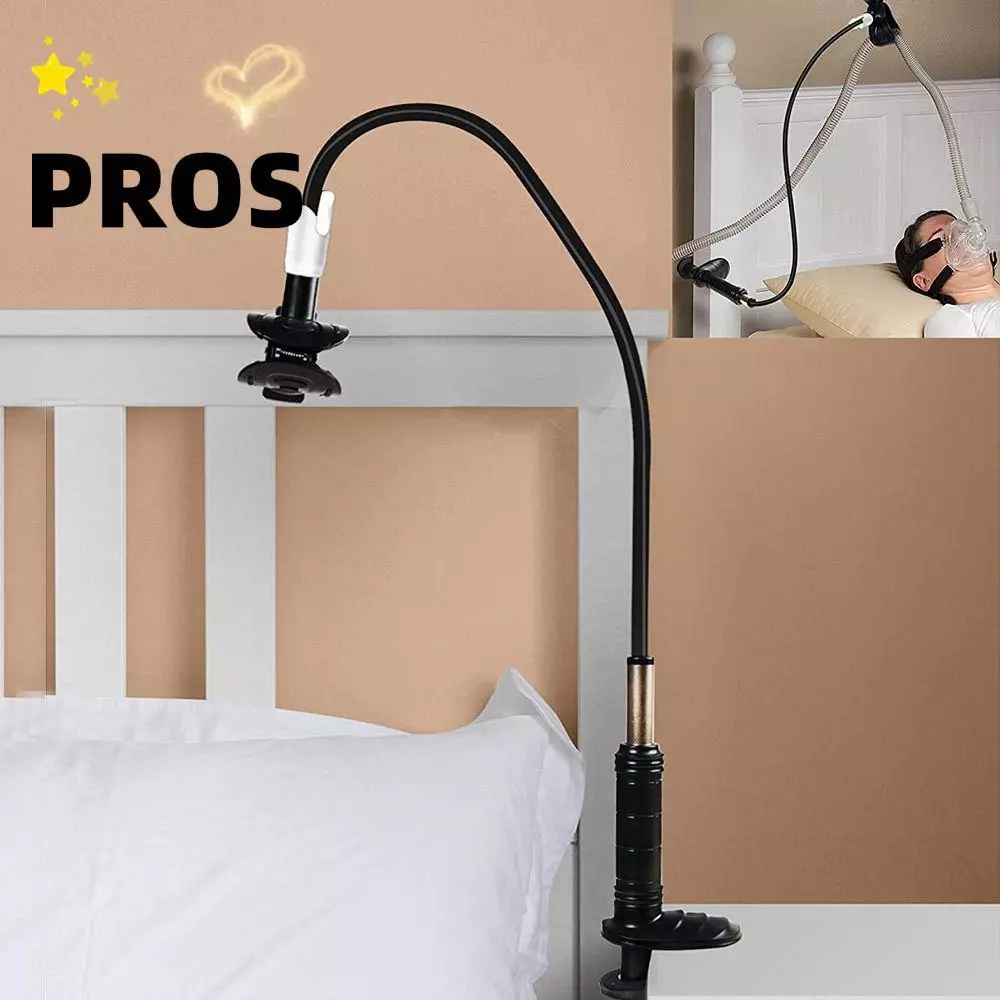 PROS ที่ยึดท่อ CPAP, ที่ยึดท่อ CPAP ที่ทนทาน, การหายใจ|ป้องกันการรั่วไหลท่อสนับสนุนไม้แขวนเสื้อหยุดหายใจขณะหลับ
