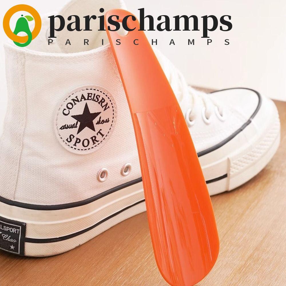 PARISCHAMPS 2 ชิ้น Shoehorn, ที่จับสลิปรูปร่างช้อนพลาสติก, อุปกรณ์ช่วยเหลือยืดหยุ่นน้ําหนักเบา 16 ซม. อุปกรณ์ยกรองเท้า Lazy